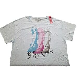 Britney Spears Collection Women's XL Light Blue Graphic T Shirt Official Merch